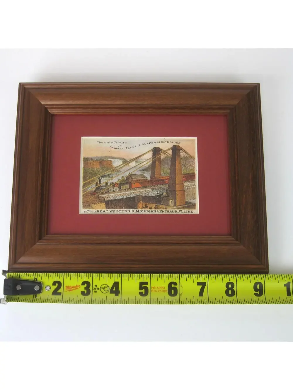 Victorian Trade Card Great Western Michigan Central Train Niagara Falls Bridge